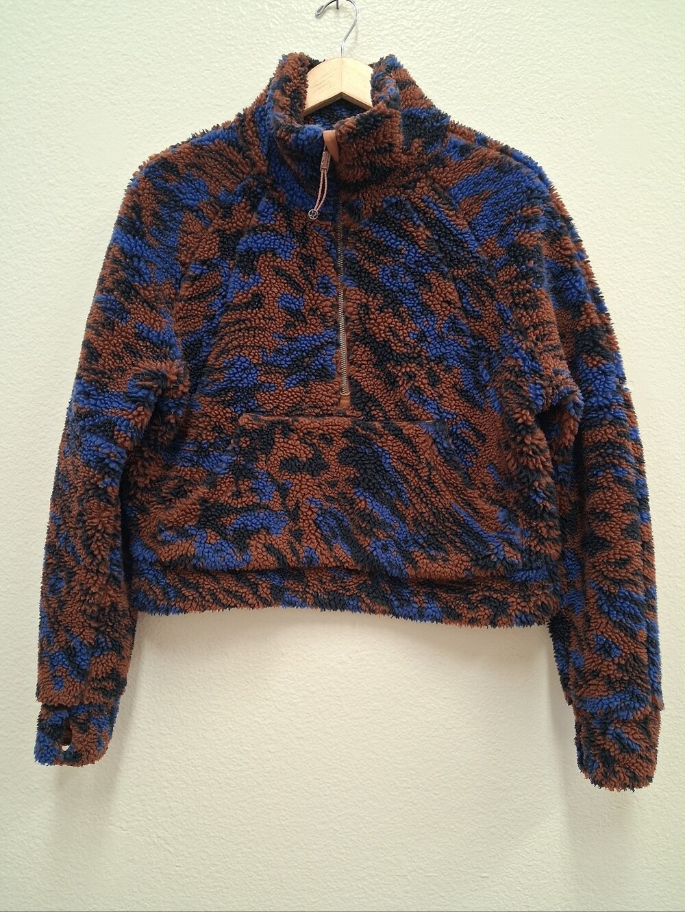 Lululemon Scuba Oversized Fleece Funnel Neck Jacquard Liquidize Camo XS/S